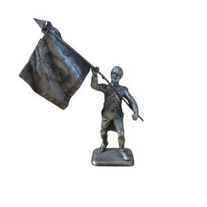 MHSP French Napoleonic Grenadier carry Flag  - 3" Pewter  2 Pcs